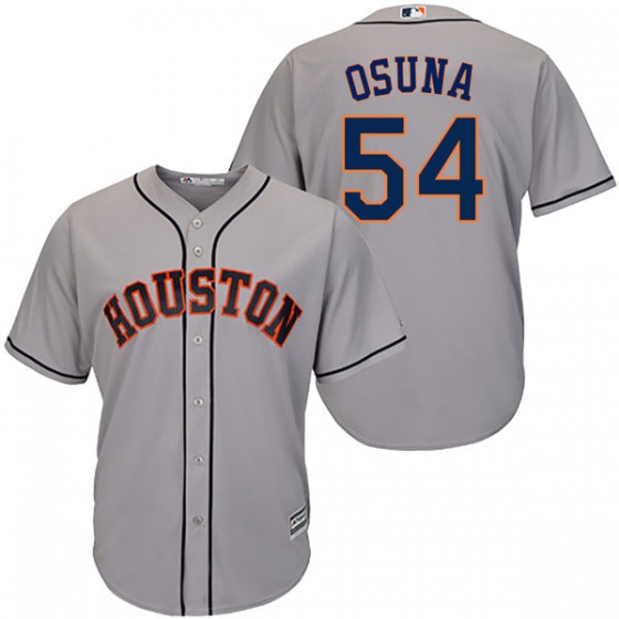 Men's Houston Astros Roberto Osuna Majestic Cool Base Road Gray Jersey