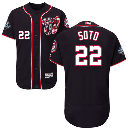 Men's Washington Nationals #22 Juan Soto Navy 2019 World Series Bound Flexbase Authentic Collection Stitched MLB Jersey