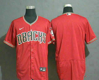 Men's Arizona Diamondback Blank Red Stitched Nike MLB Flex Base Jersey