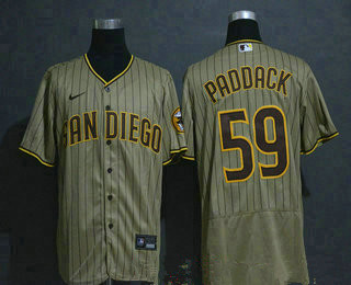 Men's San Diego Padres #59 Chris Paddack Gray Pinstripe Stitched MLB Flex Base Nike Jersey