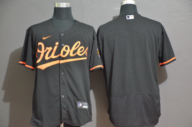 Men's Baltimore Orioles Blank Black Stitched MLB Flex Base Nike Jersey