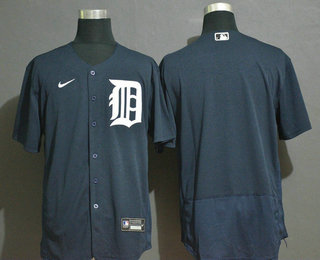 Men's Detroit Tigers Blank Navy Blue Stitched MLB Flex Base Nike Jersey