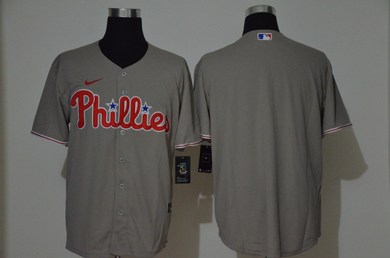 Men's Philadelphia Phillies Blank Gray Stitched MLB Cool Base Nike Jersey