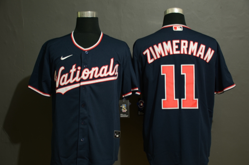 Men's Washington Nationals #11 Ryan Zimmerman Navy Blue Stitched MLB Cool Base Nike Jersey