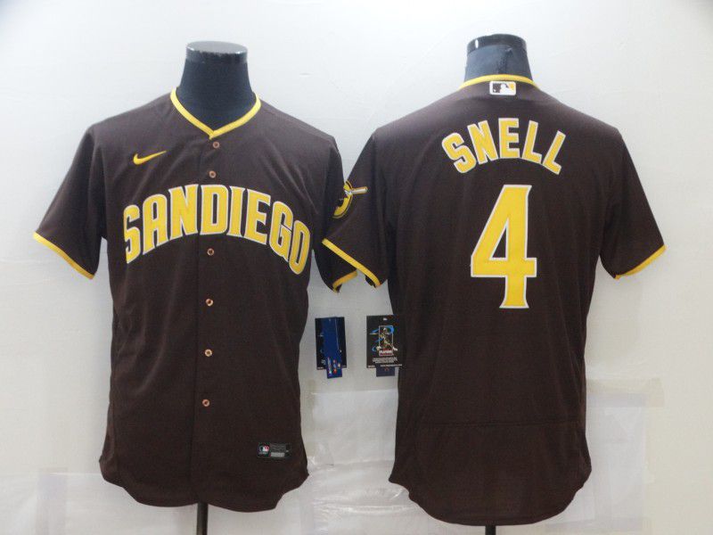 Men San Diego Padres 4 Snell brown Elite 2021 Nike MLB Jersey