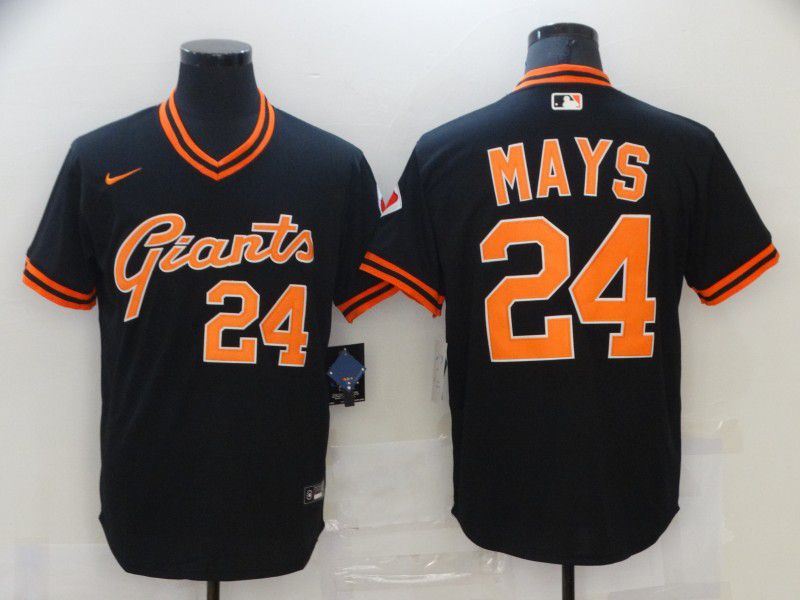 Men San Francisco Giants 24 Mays Black Game 2021 Nike MLB Jersey