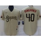 Men's Arizona Diamondback #40 Madison Bumgarner Gold 2021 City Connect Stitched MLB Cool Base Nike Jersey