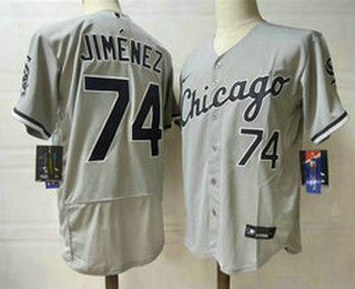 Men's Chicago White Sox #74 Eloy Jimenez Grey Stitched MLB Flex Base Nike Jersey