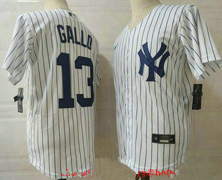 Men's New York Yankees #13 Joey Gallo White Stitched MLB Cool Base Nike Jersey