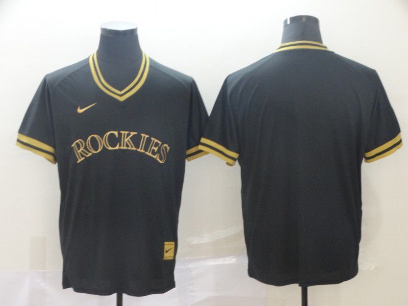 Men Colorado Rockies Blank Black gold Game Nike 2022 MLB Jersey