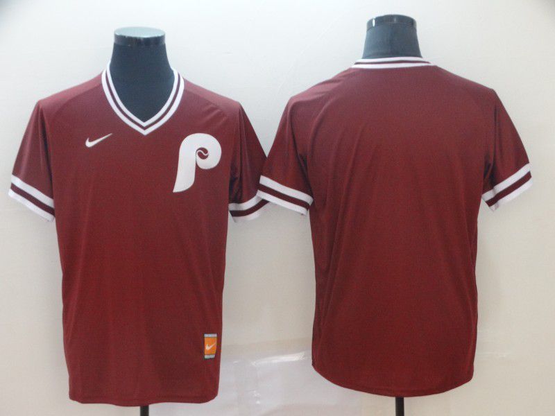 Men Philadelphia Phillies Blank Red Game Throwback Nike 2022 MLB Jersey