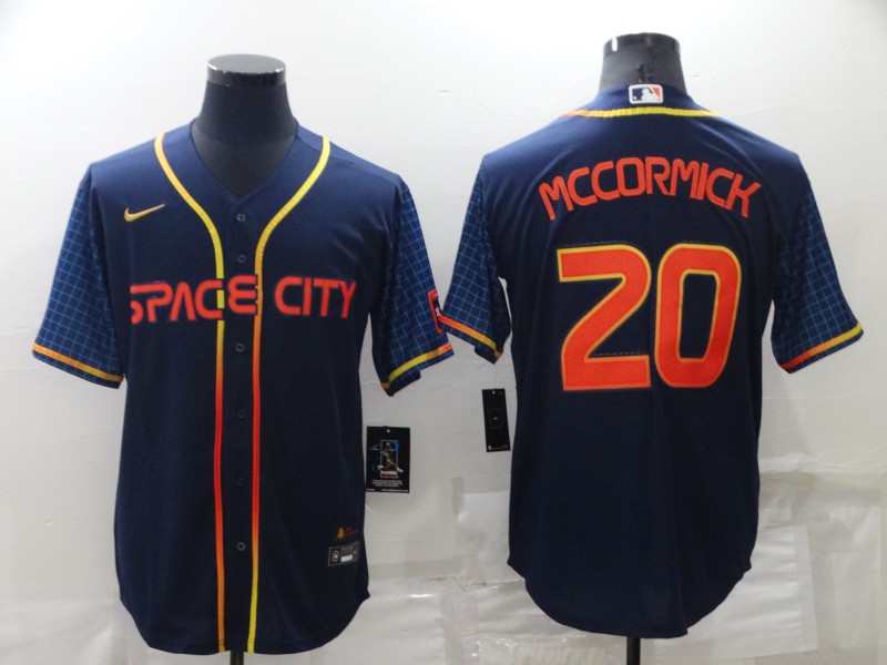 Men's Houston Astros #20 Chas McCormick 2022 Navy City Connect Cool Base Stitched Jersey