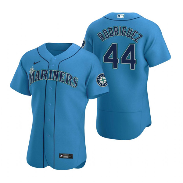 Men's Seattle Mariners #44 Julio Rodríguez Royal Flex Base Stitched Jersey