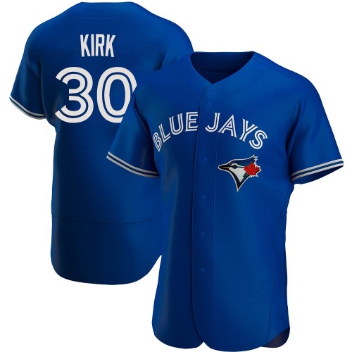 Men's Toronto Blue Jays #30 Alejandro Kirk George Springer Royal Flex Base Stitched Jersey