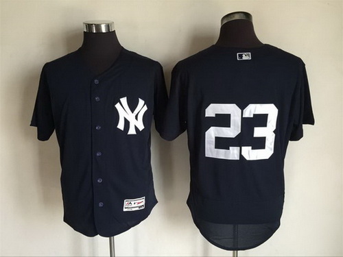 Men's New York Yankees #23 Don Mattingly Retired Navy Blue 2016 Flexbase Majestic Baseball Jersey