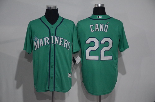 Men's Seattle Mariners #22 Robinson Canó Green Cool Base Stitched Jersey