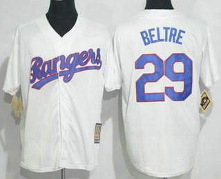 Men's Texas Rangers #29 Adrian Beltre White Home Stitched MLB Majestic Cool Base Cooperstown Collection Jersey