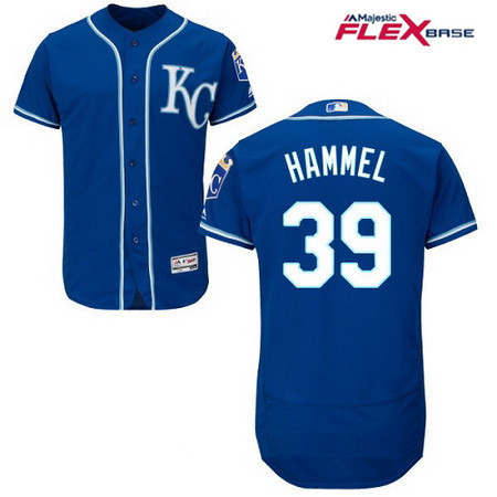 Men's Kansas City Royals #39 Jason Hammel Navy Blue Alternate Stitched MLB Majestic Flex Base Jersey