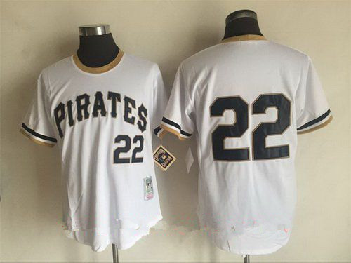 Men's Pittsburgh Pirates #22 Andrew McCutchen White Pullover Cooperstown Collection Stitched MLB Jersey by Mitchell & Ness