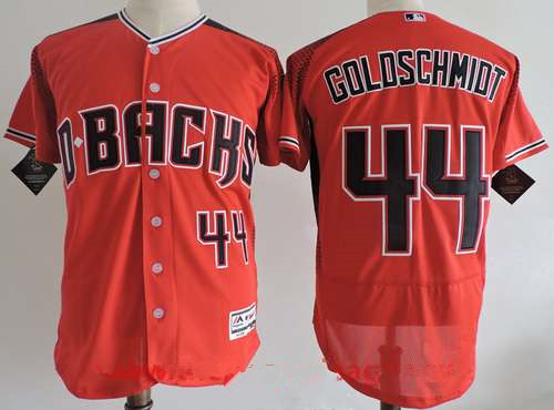 Men's Arizona Diamondbacks #44 Paul Goldschmidt 2017 Red Stitched MLB Majestic Flex Base Jersey