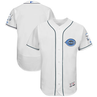 Men's Cincinnati Reds Majestic White Father's Day FlexBase Team Jersey