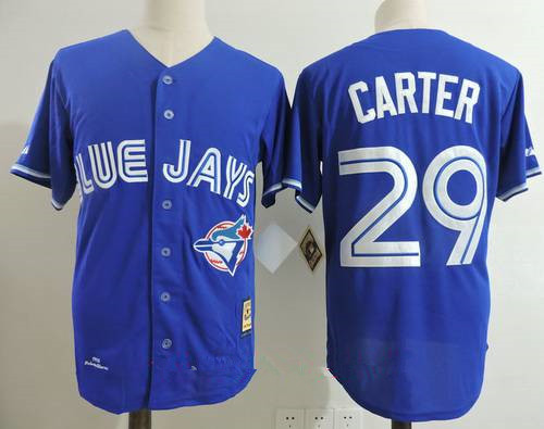 Men's Toronto Blue Jays #29 Joe Carter Royal Blue 1993 Throwback Cooperstown Collection Stitched MLB Mitchell & Ness Jersey