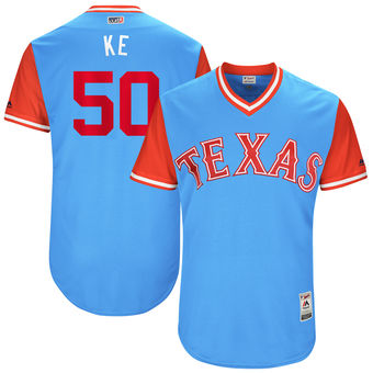 Men's Texas Rangers Keone Kela Ke Majestic Light Blue 2017 Players Weekend Authentic Jersey