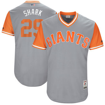 Men's San Francisco Giants Jeff Samardzija Shark Majestic Gray 2017 Players Weekend Authentic Jersey