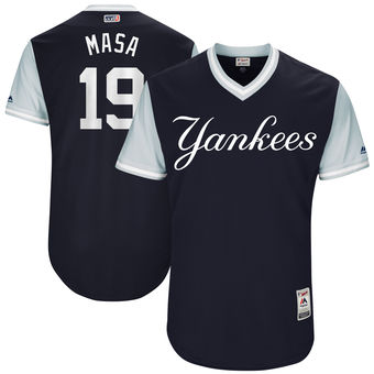 Men's New York Yankees Masahiro Tanaka Masa Majestic Navy 2017 Players Weekend Authentic Jersey