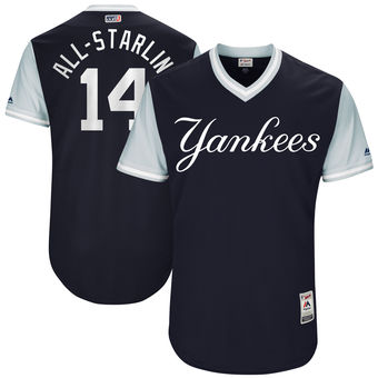 Men's New York Yankees Starlin Castro All-Starlin Majestic Navy 2017 Players Weekend Authentic Jersey