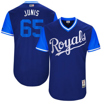 Men's Kansas City Royals Jake Junis Junis Majestic Royal 2017 Players Weekend Authentic Jersey