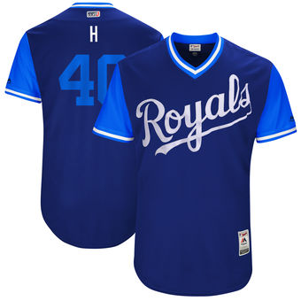 Men's Kansas City Royals Kelvin Herrera H Majestic Royal 2017 Players Weekend Authentic Jersey