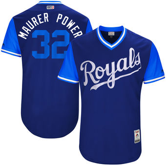 Men's Kansas City Royals Brandon Maurer Maurer Power Majestic Royal 2017 Players Weekend Authentic Jersey