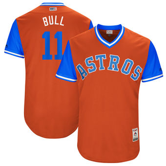 Men's Houston Astros Evan Gattis Bull Majestic Orange 2017 Players Weekend Authentic Jersey