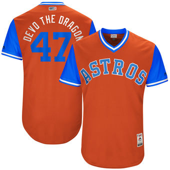 Men's Houston Astros Chris Devenski Devo the Dragon Majestic Orange 2017 Players Weekend Authentic Jersey