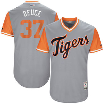 Men's Detroit Tigers Jim Adduci Deuce Majestic Gray 2017 Players Weekend Authentic Jersey