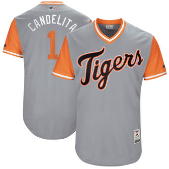 Men's Detroit Tigers Jose Iglesias Candelita Majestic Gray 2017 Players Weekend Authentic Jersey