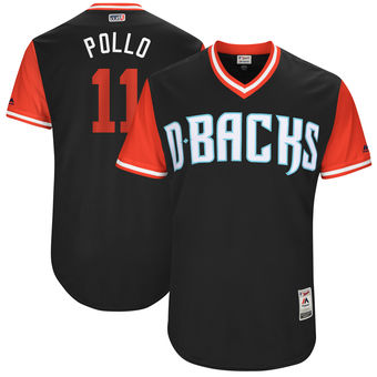 Men's Arizona Diamondbacks AJ Pollock Pollo Majestic Black 2017 Players Weekend Authentic Jersey