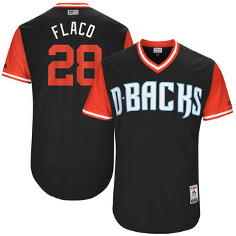 Men's Arizona Diamondbacks JD Martinez Flaco Majestic Black 2017 Players Weekend Authentic Jersey