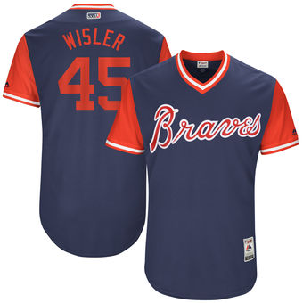 Men's Atlanta Braves Matt Wisler Wisler Majestic Navy 2017 Players Weekend Authentic Jersey