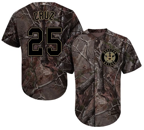 Houston Astros #25 Jose Cruz Camo Realtree Collection Cool Base Stitched MLB Jersey