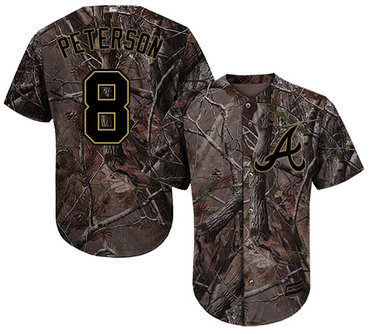 Atlanta Braves #8 Jace Peterson Camo Realtree Collection Cool Base Stitched MLB Jersey