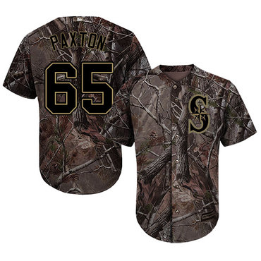 Seattle Mariners #65 James Paxton Camo Realtree Collection Cool Base Stitched MLB Jersey