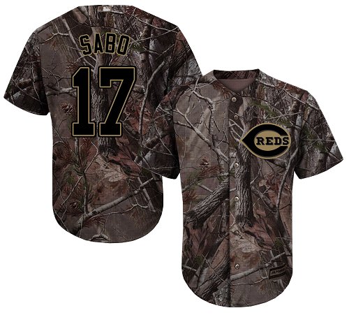 Cincinnati Reds #17 Chris Sabo Camo Realtree Collection Cool Base Stitched MLB Jersey