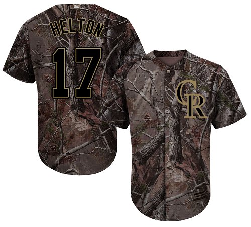 Colorado Rockies #17 Todd Helton Camo Realtree Collection Cool Base Stitched MLB Jersey