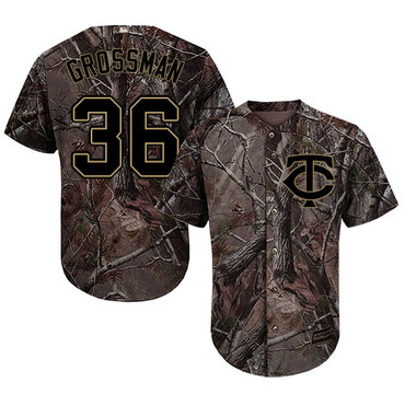 Minnesota Twins #36 Robbie Grossman Camo Realtree Collection Cool Base Stitched MLB Jersey