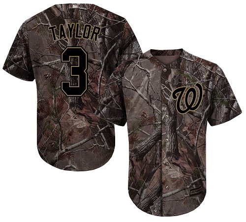 Washington Nationals #3 Michael Taylor Camo Realtree Collection Cool Base Stitched Baseball Jersey