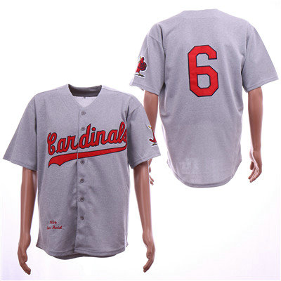 St.Louis Cardinals #6 Stan Musial Gray 1956 Cooperstown Collection Jersey