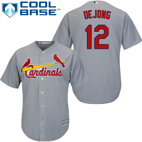 St.Louis Cardinals #12 Paul DeJong Grey New Cool Base Stitched Baseball Jersey