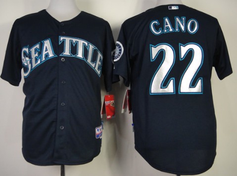 Seattle Mariners #22 Robinson Cano 2014 Navy Blue Jersey